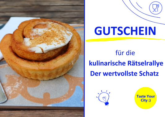 Gutschein für die kulinarische Rätselrallye "Der wertvollste Schatz"