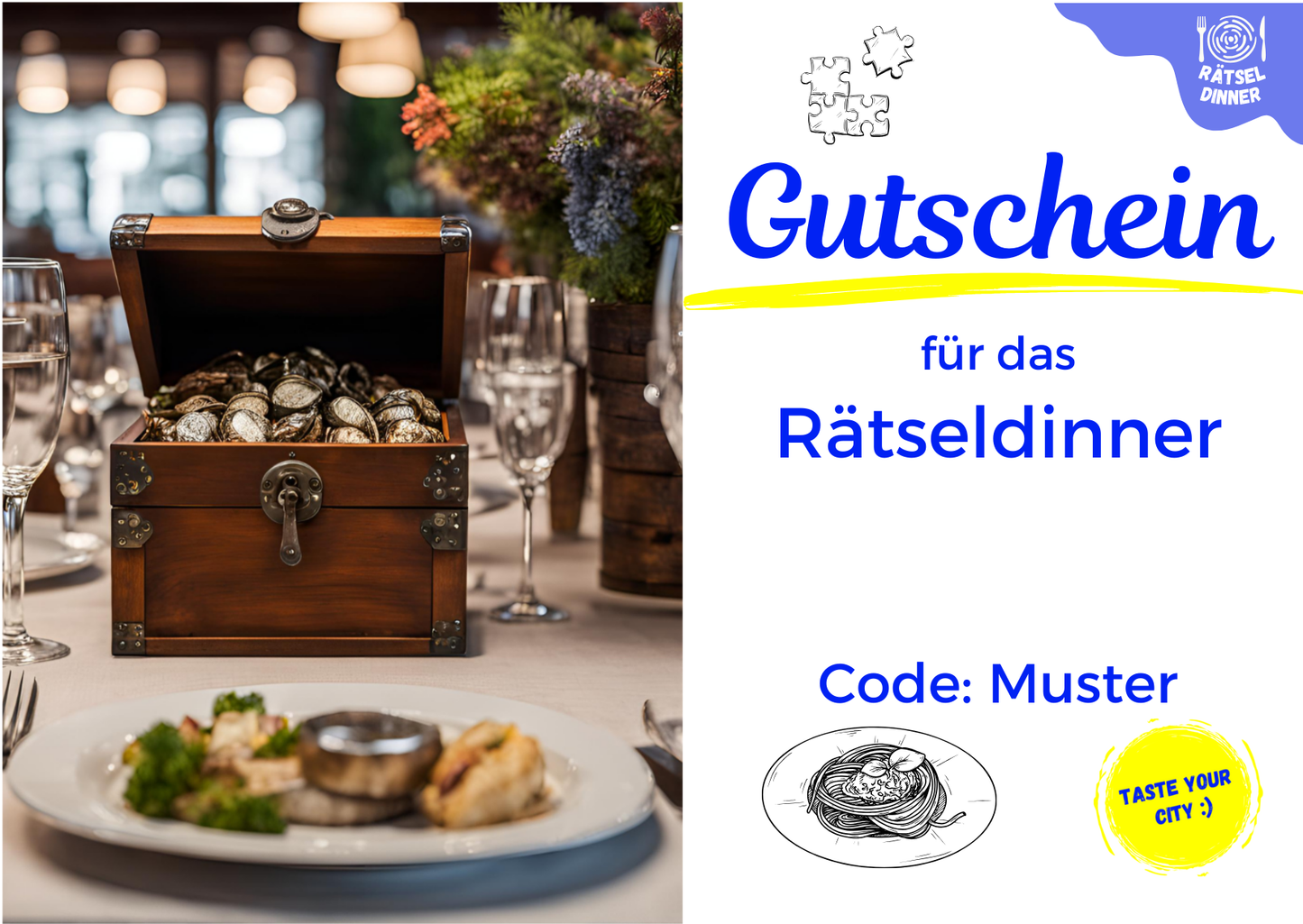 Gutschein für das Rätseldinner