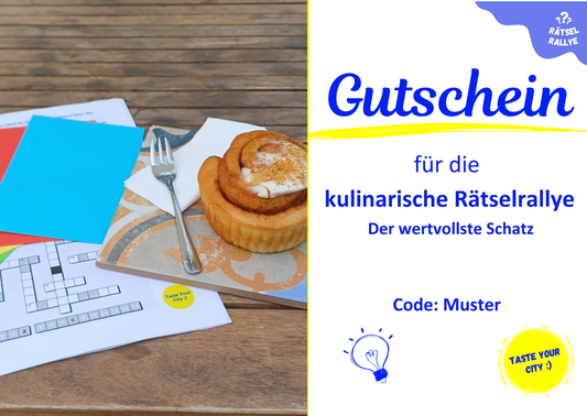 Gutschein für die kulinarische Rätselrallye "Der wertvollste Schatz"